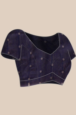 Blue Woven Cotton Saree