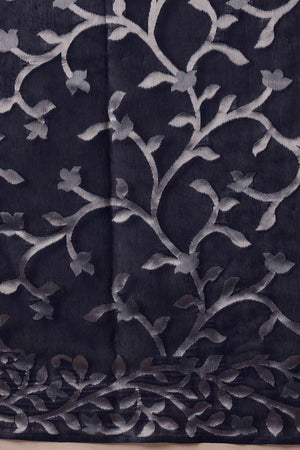 Blue Woven Cotton Saree