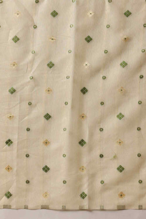 Beige Woven Design Cotton Saree