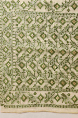 Beige Woven Design Cotton Saree