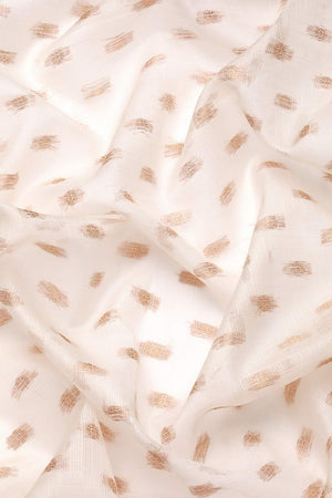 White Woven Art Silk Saree