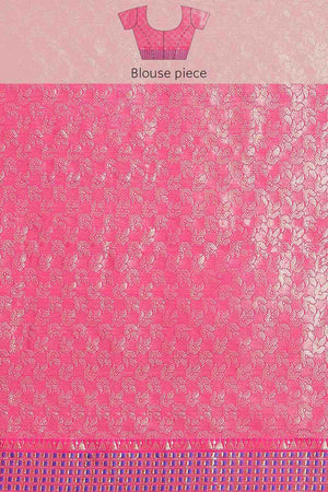 Dark Green Floral Printed Art Silk Saree