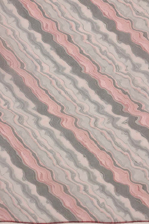 Grey Colored Soft Silk Abstract Printed Saree