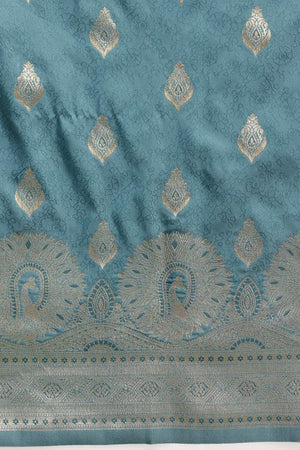 Blue Woven Soft Silk Saree (SZ-NOOR-1-BU-3078)