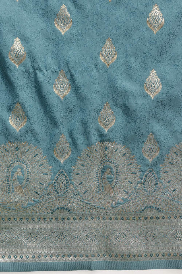 Blue Woven Soft Silk Saree (SZ-NOOR-1-BU-3078)