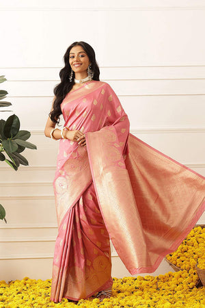 Pink Woven Soft Silk Saree (SZ-NOOR-1-PN-3080)