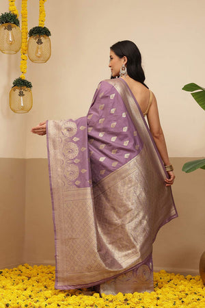 Violet Woven Soft Silk Saree (SZ-NOOR-1-PP-3077)