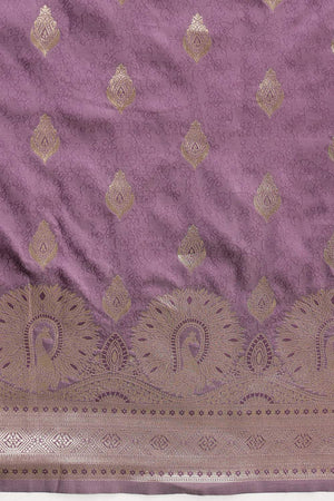 Violet Woven Soft Silk Saree (SZ-NOOR-1-PP-3077)