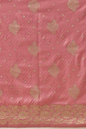 Pink Floral Woven Soft Silk Saree (SZ-NOOR-2-PN-3084)