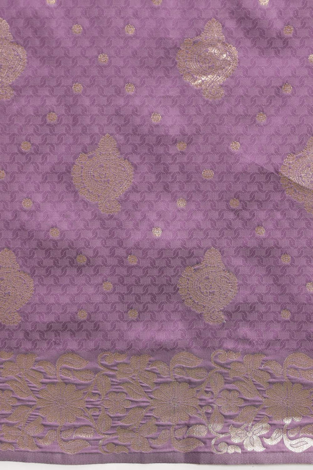 Violet Floral Woven Soft Silk Saree (SZ-NOOR-2-PP-3081)