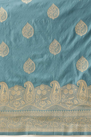 Blue Woven Soft Silk Saree (SZ-NOOR-5-BU-3094)