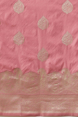 Pink Woven Soft Silk Saree (SZ-NOOR-5-PN-3096)
