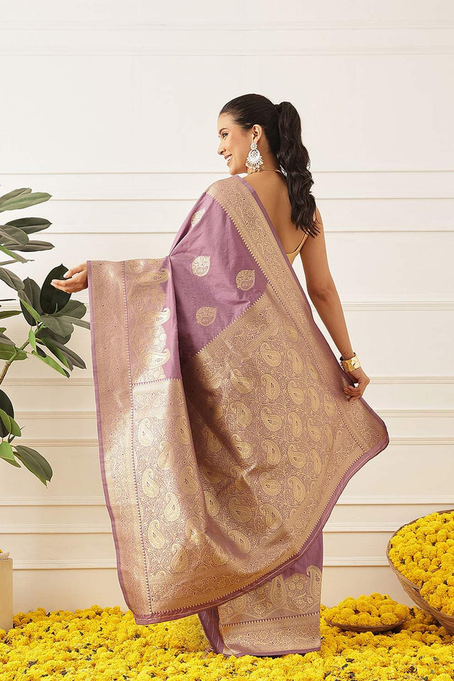 Violet Woven Soft Silk Saree (SZ-NOOR-5-PP-3093)