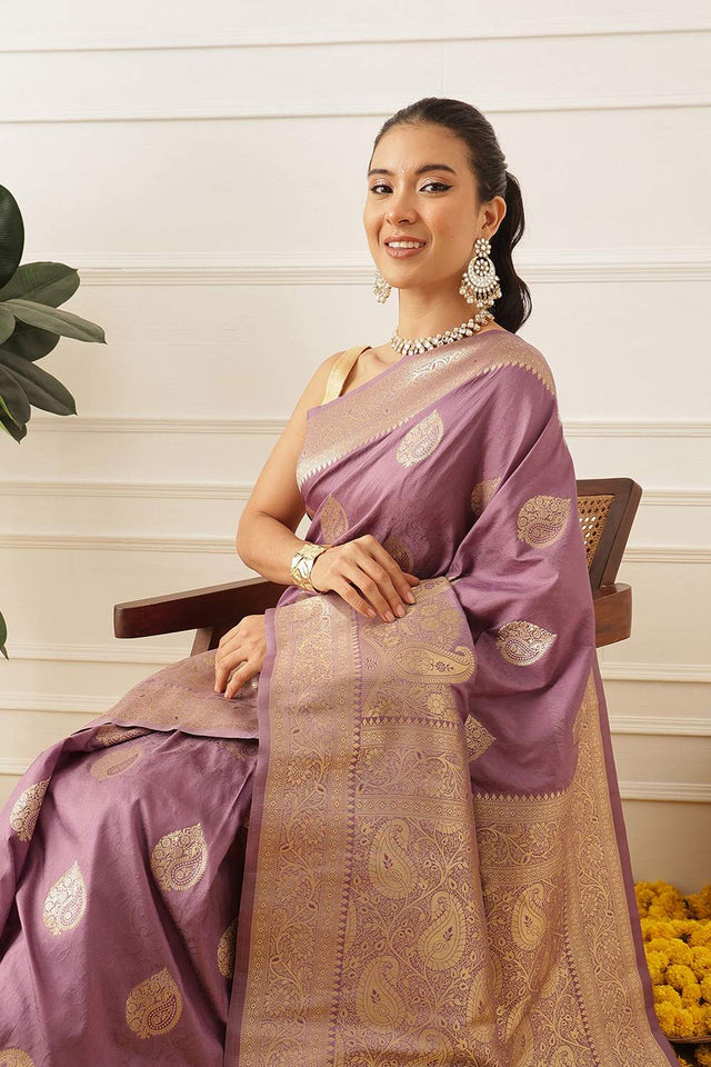 Violet Woven Soft Silk Saree (SZ-NOOR-5-PP-3093)