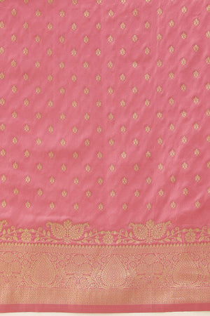 Pink Floral Woven Soft Silk Saree (SZ-NOOR-6-PN-3100)
