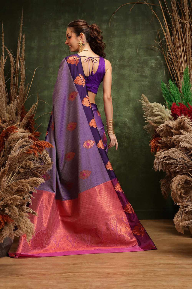 Violet Banarasi  Silk Zari Saree (SZ-PARIDHI-LV-2469)