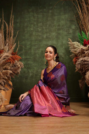 Violet Banarasi  Silk Zari Saree (SZ-PARIDHI-LV-2469)