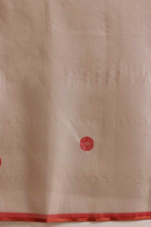 Beige Solid Tissue  Saree