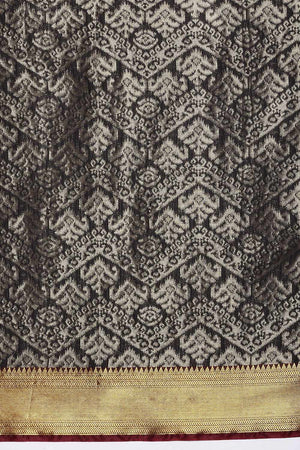 Black Kanjivaram  Silk Zari Saree