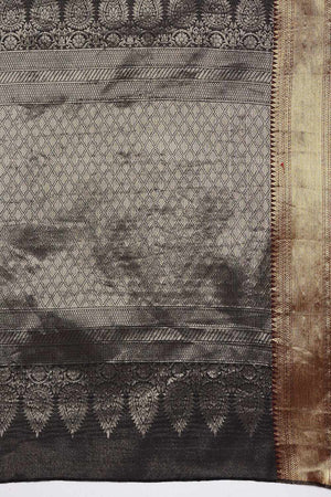 Black Kanjivaram  Silk Zari Saree