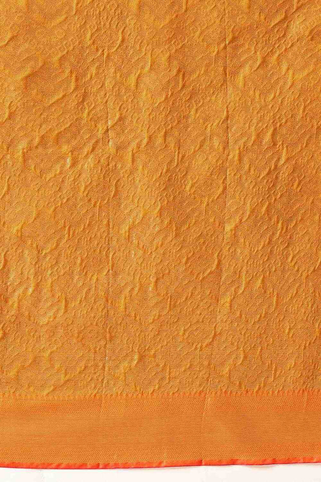 Mustard Zari Woven Silk Saree