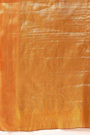 Mustard Zari Woven Silk Saree