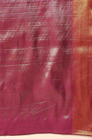 Pink Zari Woven Silk Saree