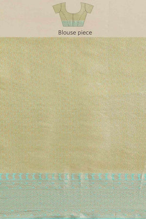 Beige Woven Kanjivaram Silk Saree