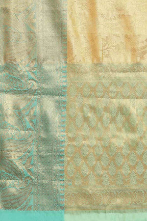Beige Woven Kanjivaram Silk Saree