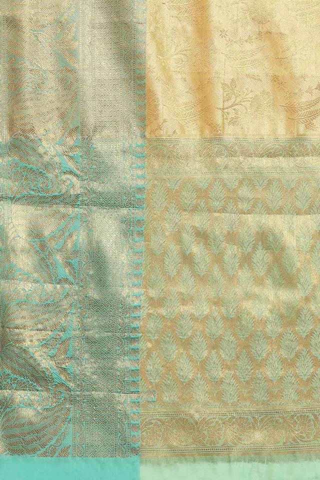 Beige Woven Kanjivaram Silk Saree
