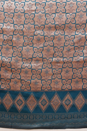 Peach Abstract Woven Banarasi Silk Saree (SZ-WVBS2-PE-3236)