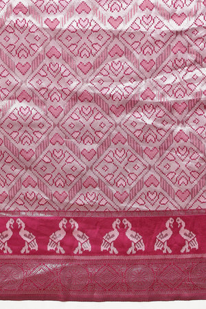 Pink Floral Woven Banarasi Silk Saree (SZ-WVBS2-PN-3238)