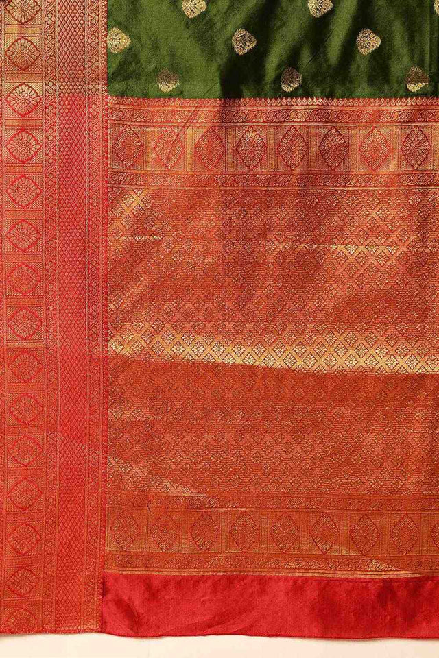 Green Zari Woven Kanjivaram Silk Saree