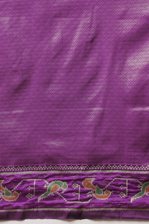 Purple Ikkat Woven Silk Saree (SZ-WVPATOLA-3270)