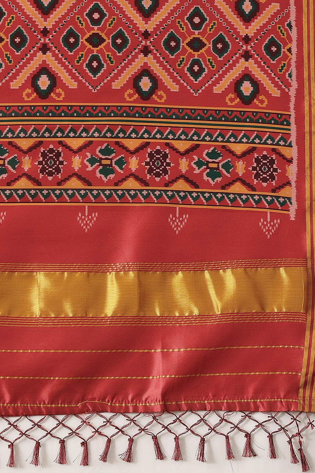 Beige Patola Printed Silk Dupatta (SZDGDP-PATOLA-165)