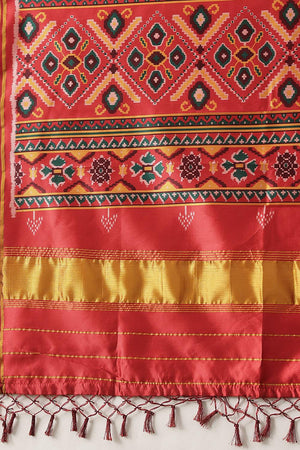 Black Patola Printed Silk Dupatta (SZDGDP-PATOLA-168)