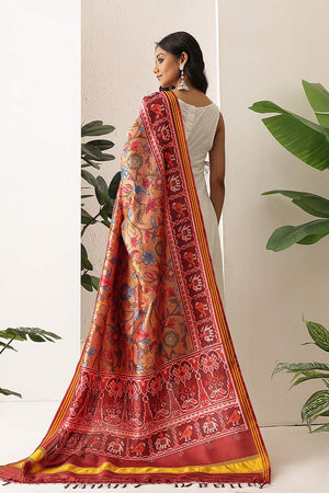 Gold Patola Printed Silk Dupatta (SZDGDP-PATOLA-171)