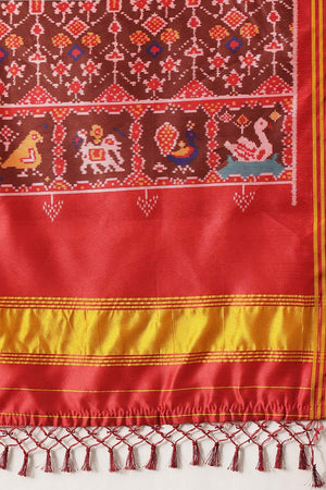 Multi Color Patola Printed Silk Dupatta (SZDGDP-PATOLA-172)