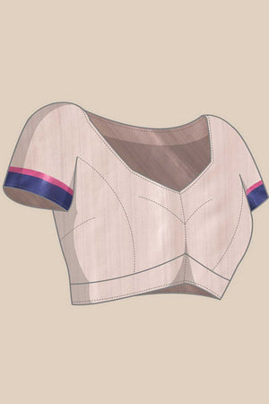 White Floral Printed Chiffon Ready to Wear Saree