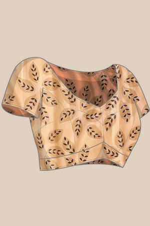 Mustard Polka Dots Printed Mul Cotton Ready to Wear Saree