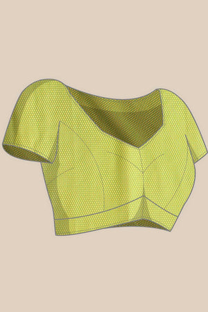 Yellow Abstract Printed Mul Cotton Ready to Wear Saree