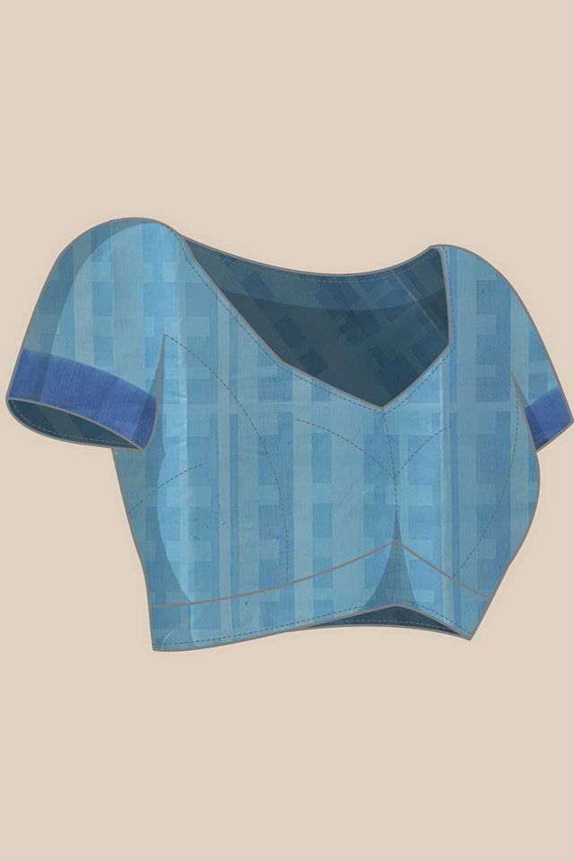 Multi Color Abstract Printed Cotton Blend Ready to Wear Saree