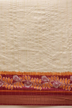 Red Floral Printed Silk Ready to Wear Saree