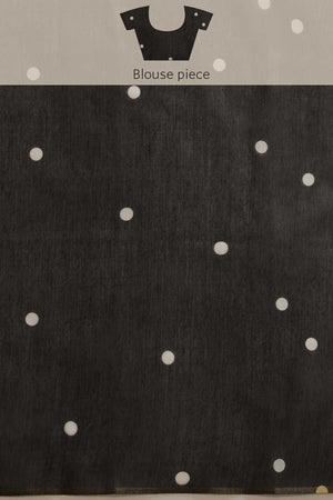 Brown Striped Print Cotton Blend Ready to Wear Saree