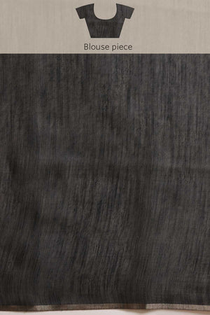 White Abstract Printed Cotton Blend Ready to Wear Saree