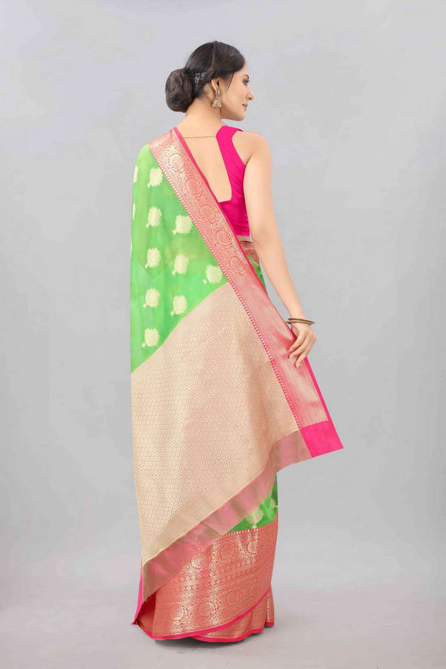 Green Woven Kanjivaram Silk Saree