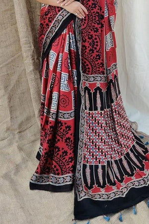 Multi Color Printed Satin Saree (Sudha-173)