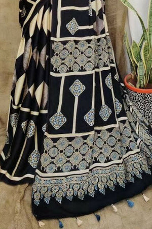 Multi Color Printed Satin Saree (Sudha-175)