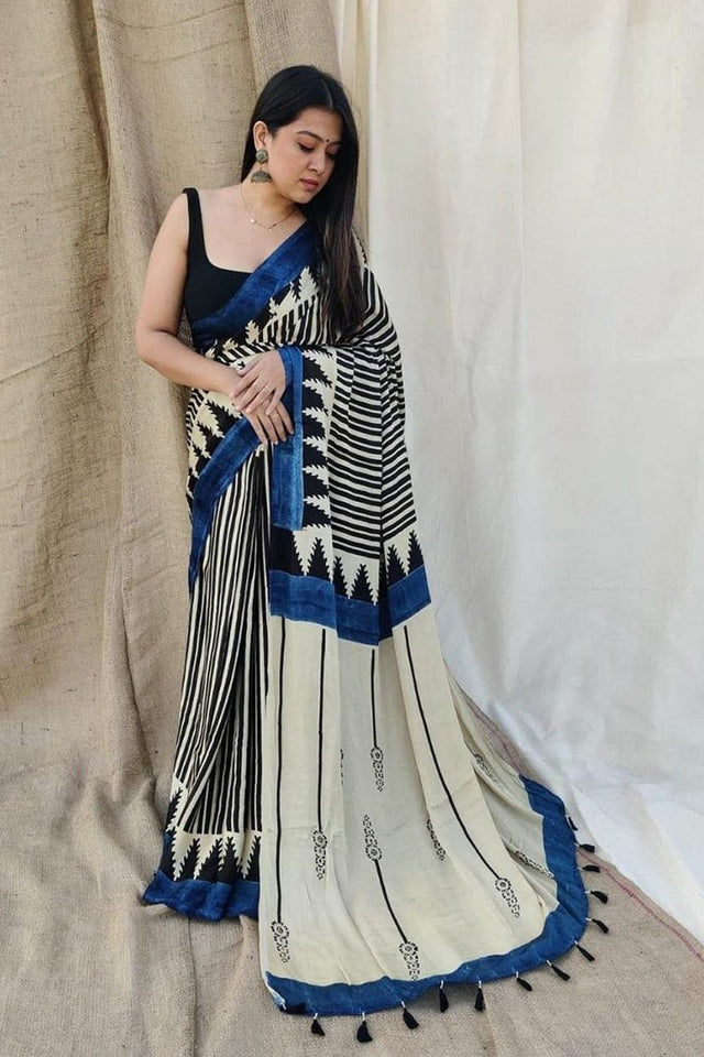 Multi Color Printed Satin Saree (Sudha-186)