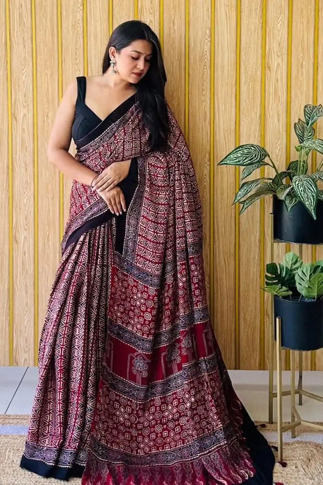 Multi Color Printed Satin Saree (Sudha-220)